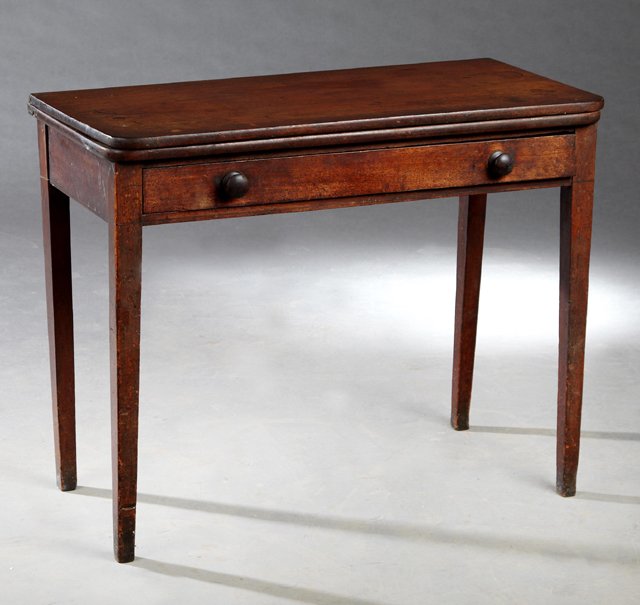 English George III Inlaid Mahogany Games Table, 19th (1 of 2)