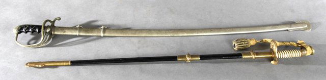 Two Military Swords, 20th c., one an Army officer's (1 of 1)