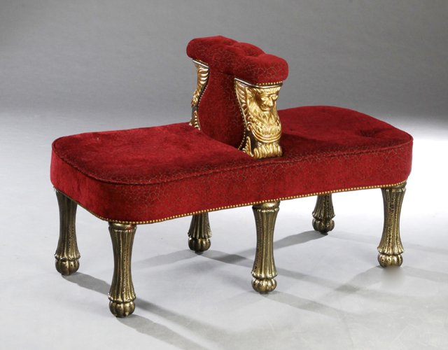 Egyptian Revival Style Parcel Gilt Tete-a-Tete, 21st (1 of 1)