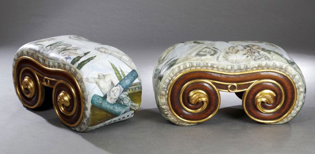 Pair of Contemporary Italian Style Parcel Gilt Faux (1 of 2)