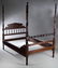 American Victorian Carved Walnut Four Poster Bed, late