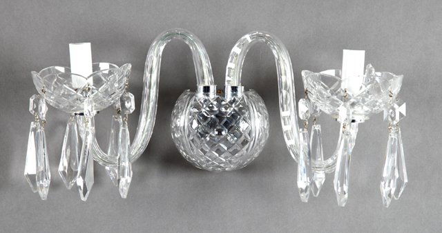Waterford Crystal Two Light Sconce, 20th c., the candle (1 of 1)