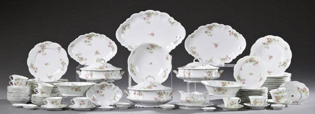 Ninety-Six Piece Set of Limoges Porcelain Dinnerware, (1 of 1)