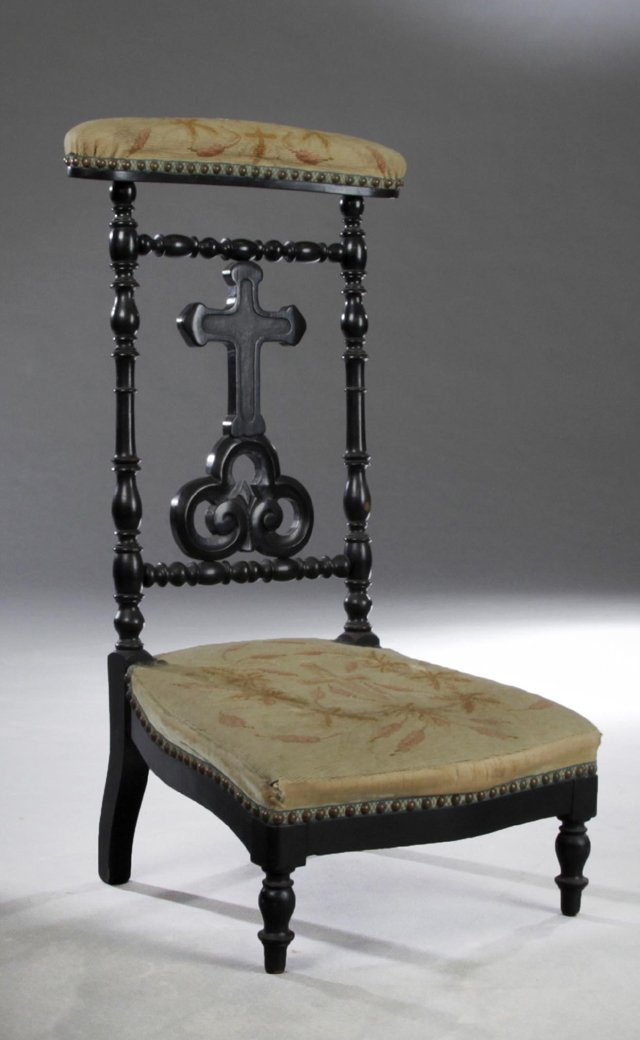 French Victorian Ebonized Prie Dieu, late 19th c., the (1 of 2)