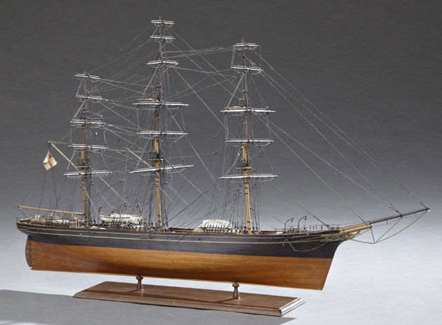 Intricate Carved Mahogany Ship's Model, early 20th c., (1 of 9)