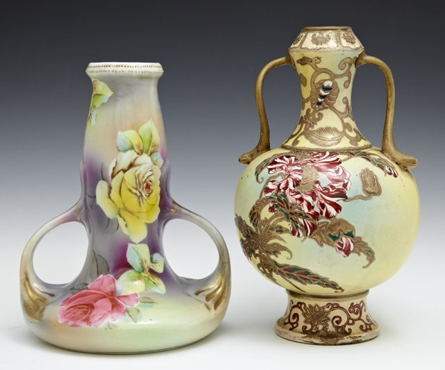 Two Floral Decorated Baluster Urns, early 20th c., one (1 of 1)