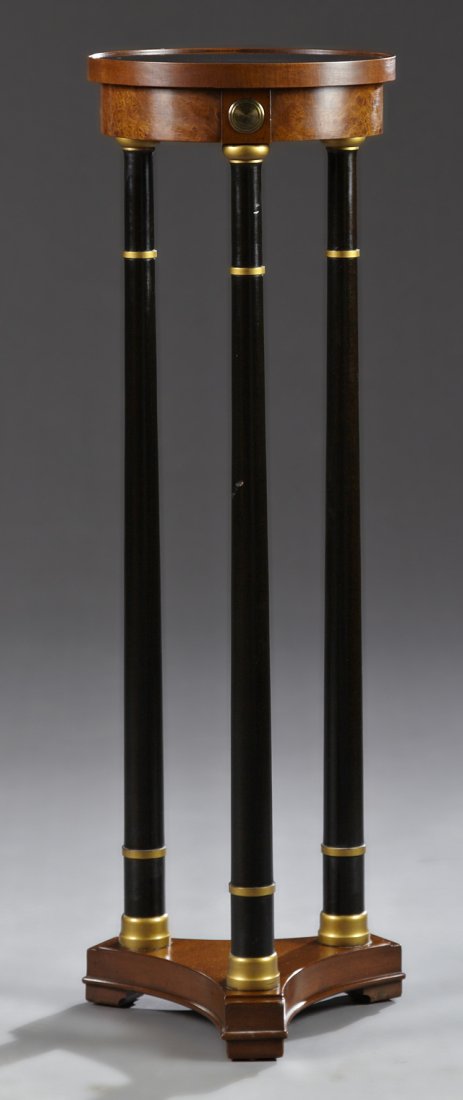 French Empire Style Parcel Gilt Lacquered Burled Walnut (1 of 1)