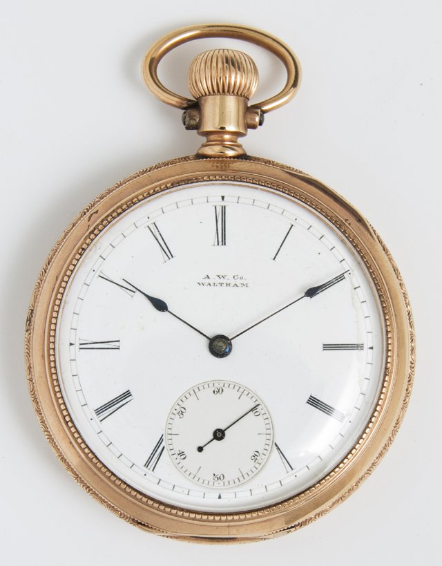 14K Yellow Gold Pocket Watch, by A.W. Watch Co., (1 of 3)