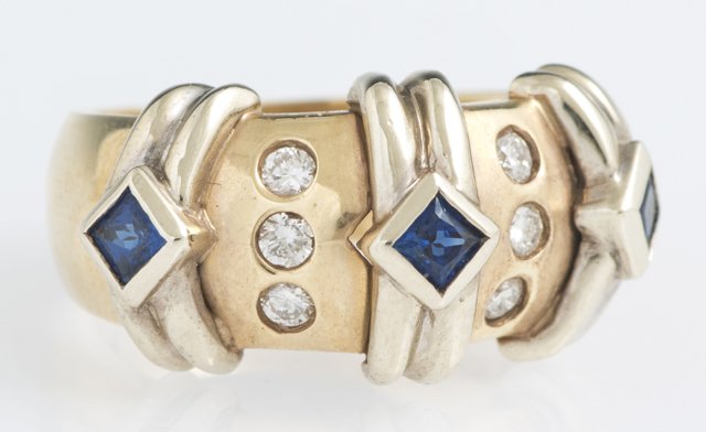 Lady's 14K Yellow Gold Dinner Ring, mounted with six 5 (1 of 1)