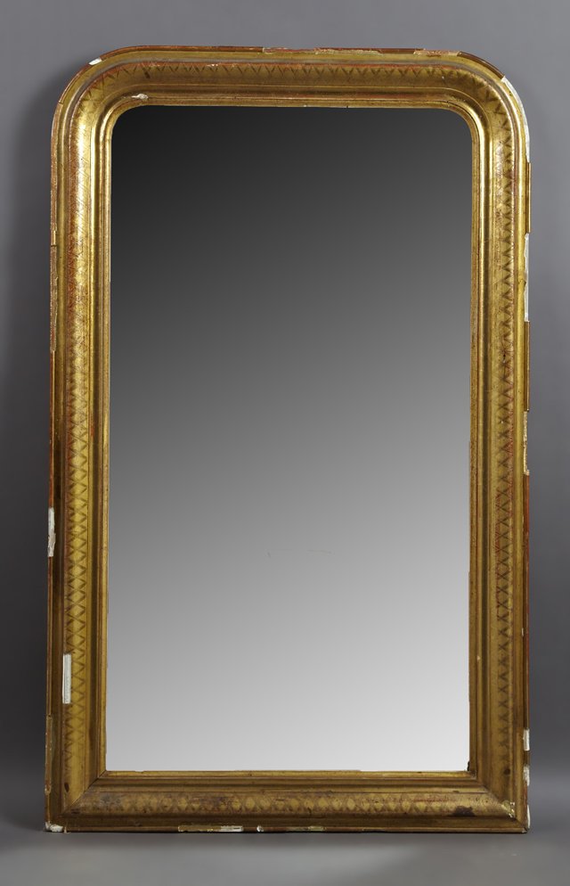 French Louis Philippe Gilt and Gesso Overmantel Mirror, (1 of 1)