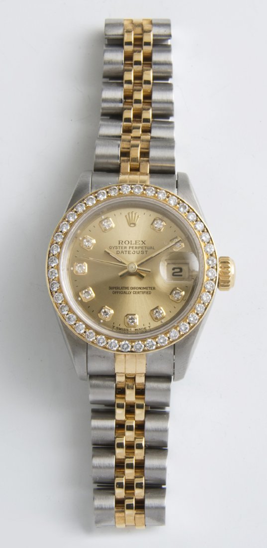 Lady's Stainless Steel and 18K Yellow Gold Rolex (1 of 1)