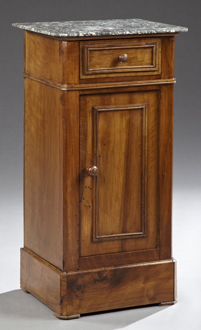 French Louis Philippe Carved Walnut Marble Top Walnut (1 of 1)