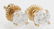 Pair of 14K Yellow Gold Diamond Stud Earrings,