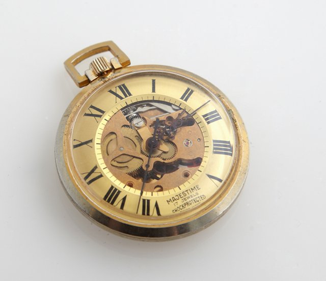 Majestime pocket watch 17 jewels train hot sale