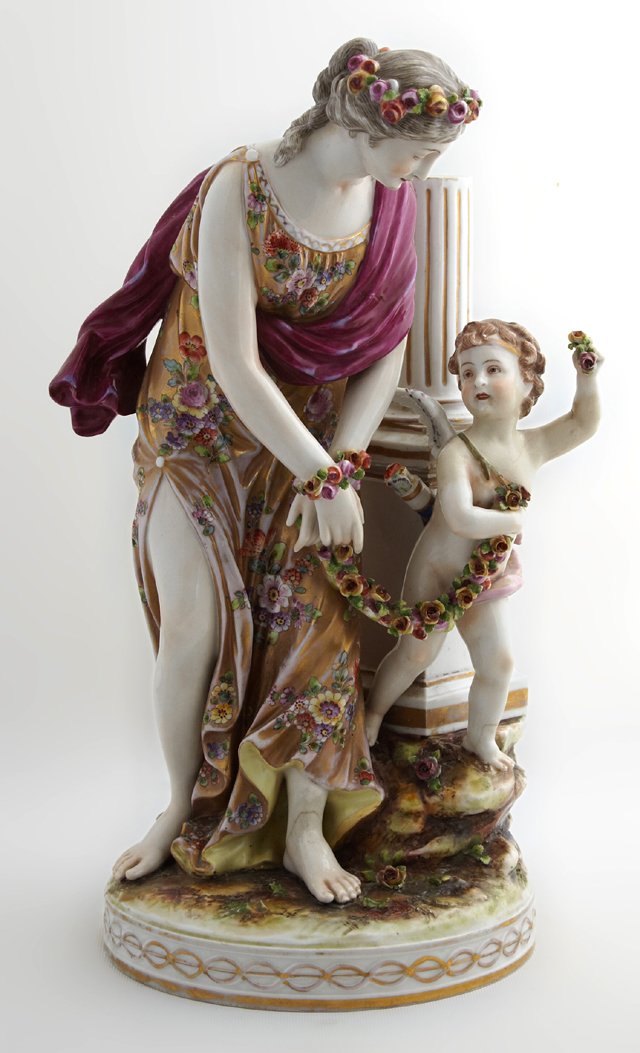Large Capodimonte Porcelain Figure, 20th c., of Venus (1 of 2)
