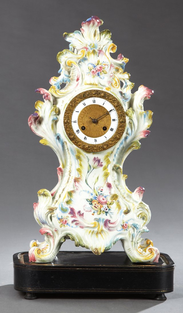Continental Earthenware Clock, 19th c., with a relief (1 of 1)