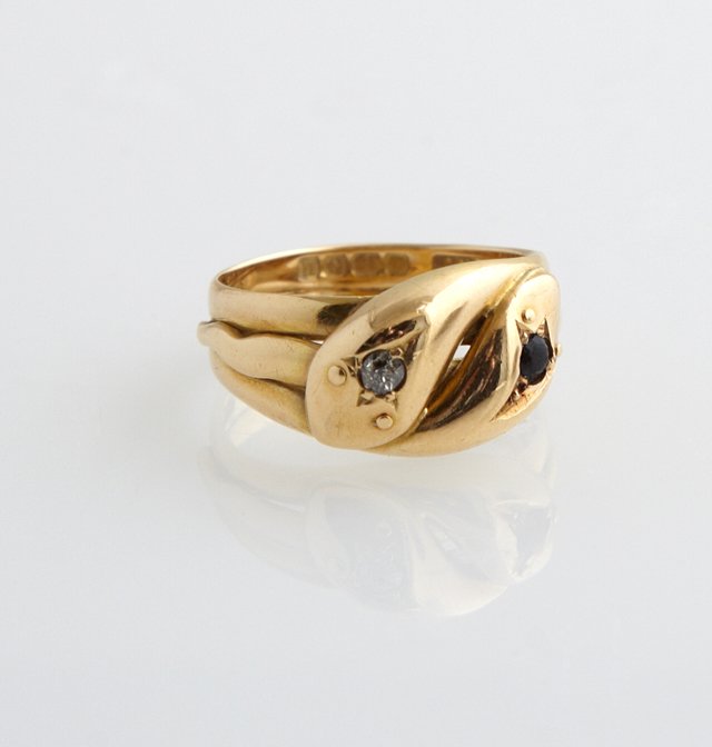 English Man's 18K Rose Gold Dinner Ring, Birmingham, c. (1 of 1)