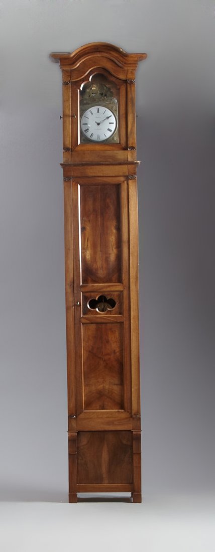French Louis Philippe Carved Walnut Tall Case Clock, (1 of 1)