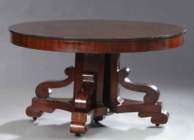 American Classical Revival Carved Mahogany Dining (1 of 2)