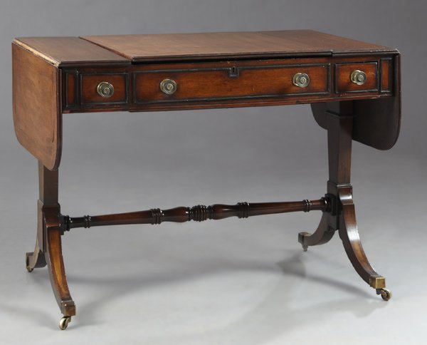 Edwardian Inlaid Walnut Dropleaf Dressing Table, c. (1 of 3)