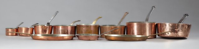 Group of Eleven French Copper Cooking Utensils, early (1 of 1)
