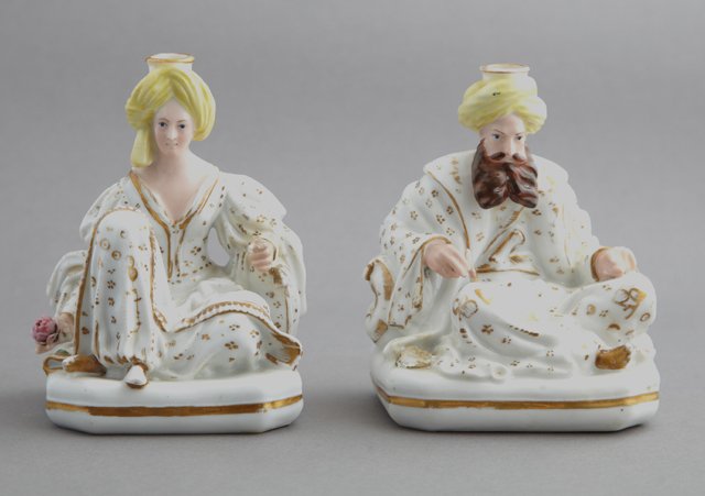 Pair of Jacob Petit Porcelain Sultan Perfumers, 19th (1 of 1)