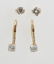 Pair of 14K Yellow Gold Diamond Stud Earrings, total