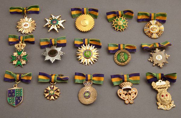 Mardi Gras- Group of Fifteen Rex Lady's Ducal Badges, (1 of 6)