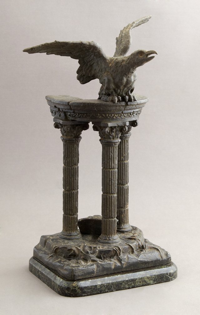 Patinated Spelter Figure, 19th c., of an eagle on a (1 of 1)
