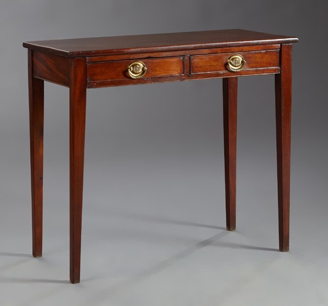 English Hepplewhite Style Carved Mahogany Console, 19th (1 of 1)