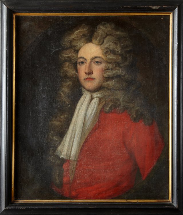 English School, "Portrait of a Man in a Powdered Wig," (1 of 2)