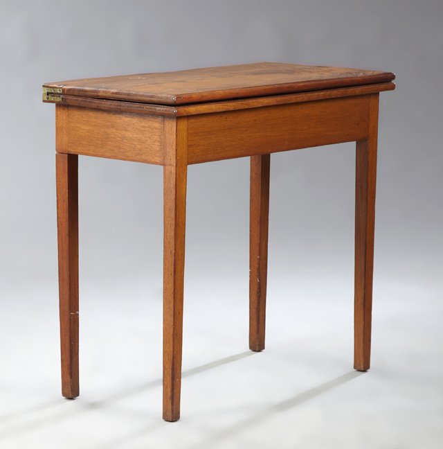 English Carved Mahogany Gateleg Games Table, 19th c., (1 of 2)