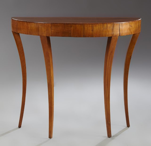 Continental Biedermeier Style Mahogany Demilune (1 of 5)