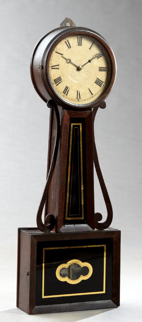 Early American Banjo Clock, 19th c., perhaps by Howard, (1 of 1)