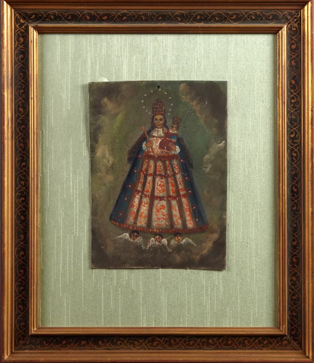 Mexican Retablo of Our Lady of Guadalupe, 20th c., oil (1 of 1)