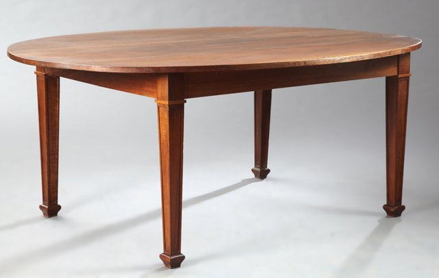French Louis XVI Style Carved Mahogany Dining Table, (1 of 1)