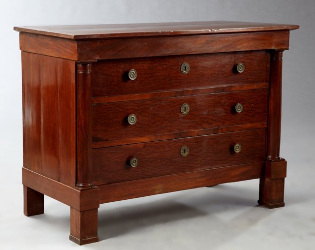 French Empire Carved Mahogany Commode, 19th c., the (1 of 1)