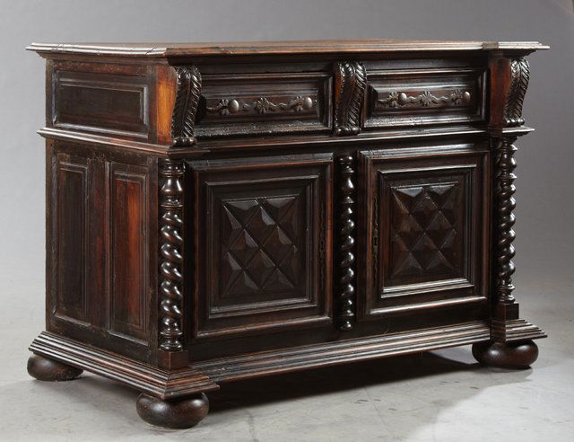 French Louis XIII Style Carved Walnut Sideboard, c. (1 of 8)