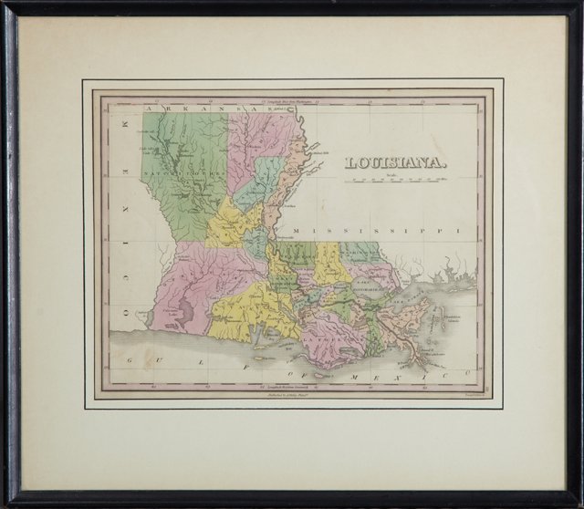 A. Finley, Map of Louisiana, 19th c., hand-colored, (1 of 1)