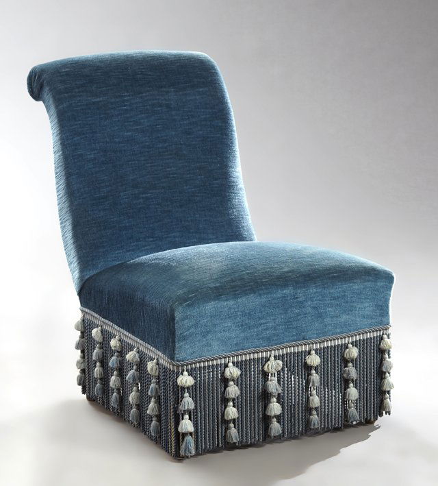 Late French Empire Style Ebonized Slipper Chair, late (1 of 1)