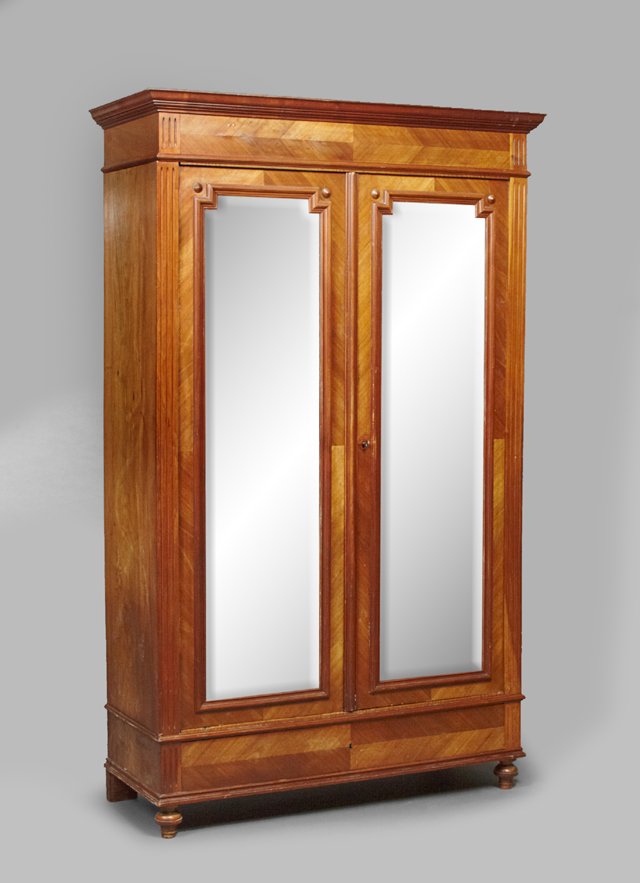 French Henri II Style Cherry Armoire, the stepped crown (1 of 1)