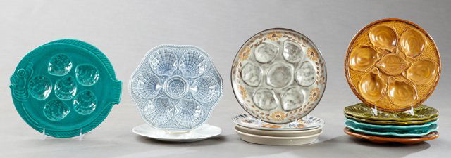 Group of Twelve French Ceramic Oyster Plates, including (1 of 1)