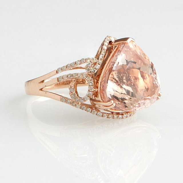 Lady's 14K Rose Gold Dinner Ring, with a 13.88 carat (1 of 2)
