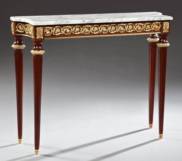 French Louis XVI Style Ormolu Mounted Mahogany Marble (1 of 1)