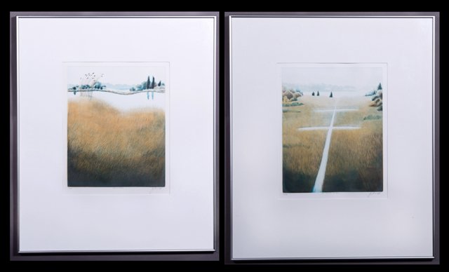 Nicolette Jelen, "Calligraphy," 1986, aquatint, 54/100, (1 of 3)