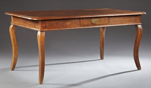 French Louis Philippe Carved Walnut Kitchen Table, 19th (1 of 1)