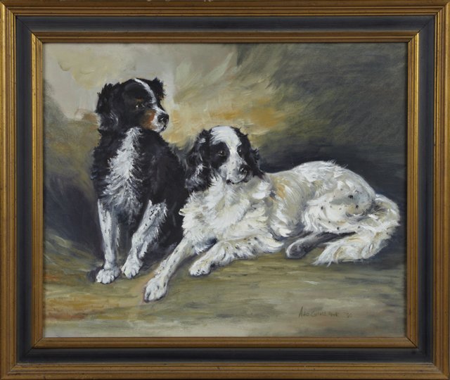 Arden Carroll Hook (Louisiana), "Two Spaniels," 1990, (1 of 1)