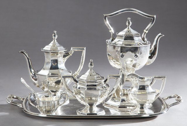 Four Piece Sterling Silver Tea and Coffee Service, c. (1 of 2)