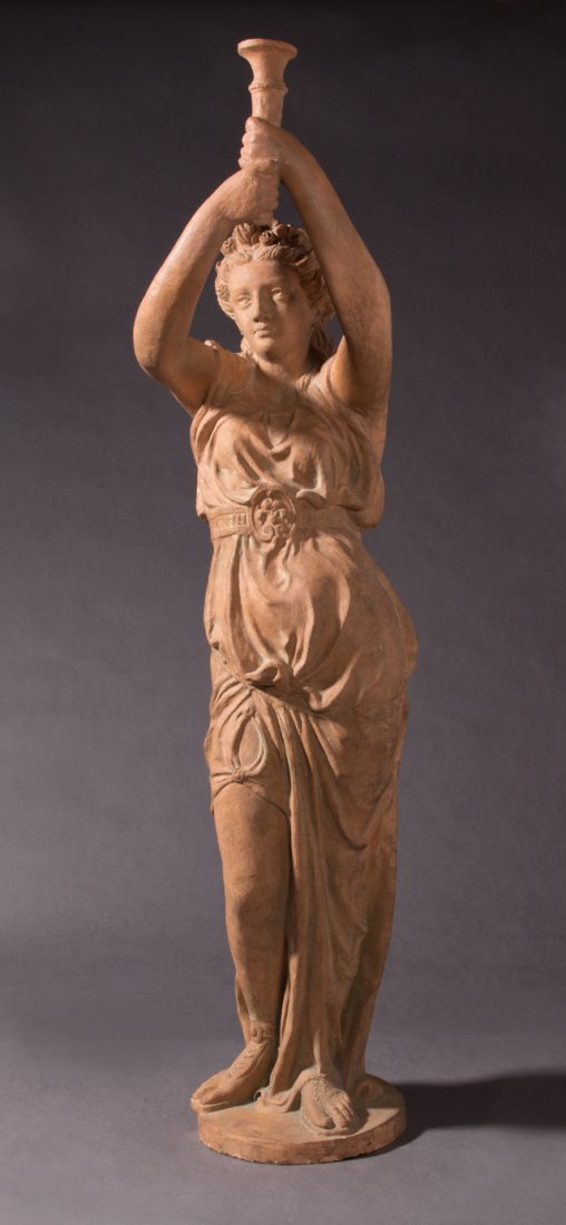 Large Terracotta Figure, 20th c., of a classically (1 of 1)