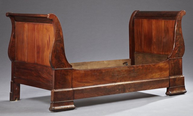 Louis Philippe Carved Mahogany Lit du Coin, 19th c., (1 of 1)